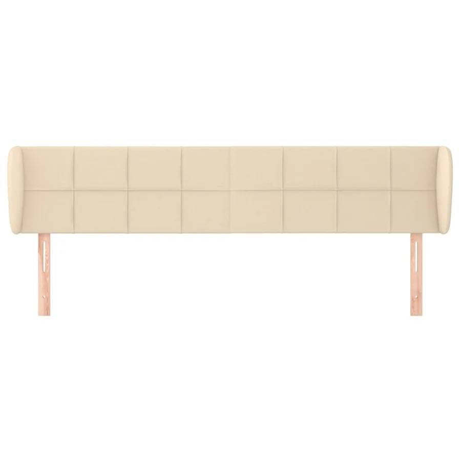 Tête de lit avec oreilles Crème 163x23x78/88 cm Tissu - 3
