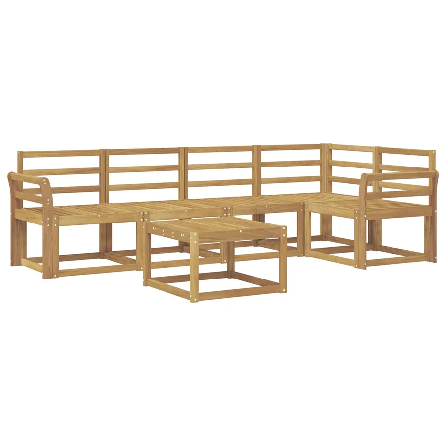 Ensemble de canapés d'extérieur 6 pcs Blanc - 2