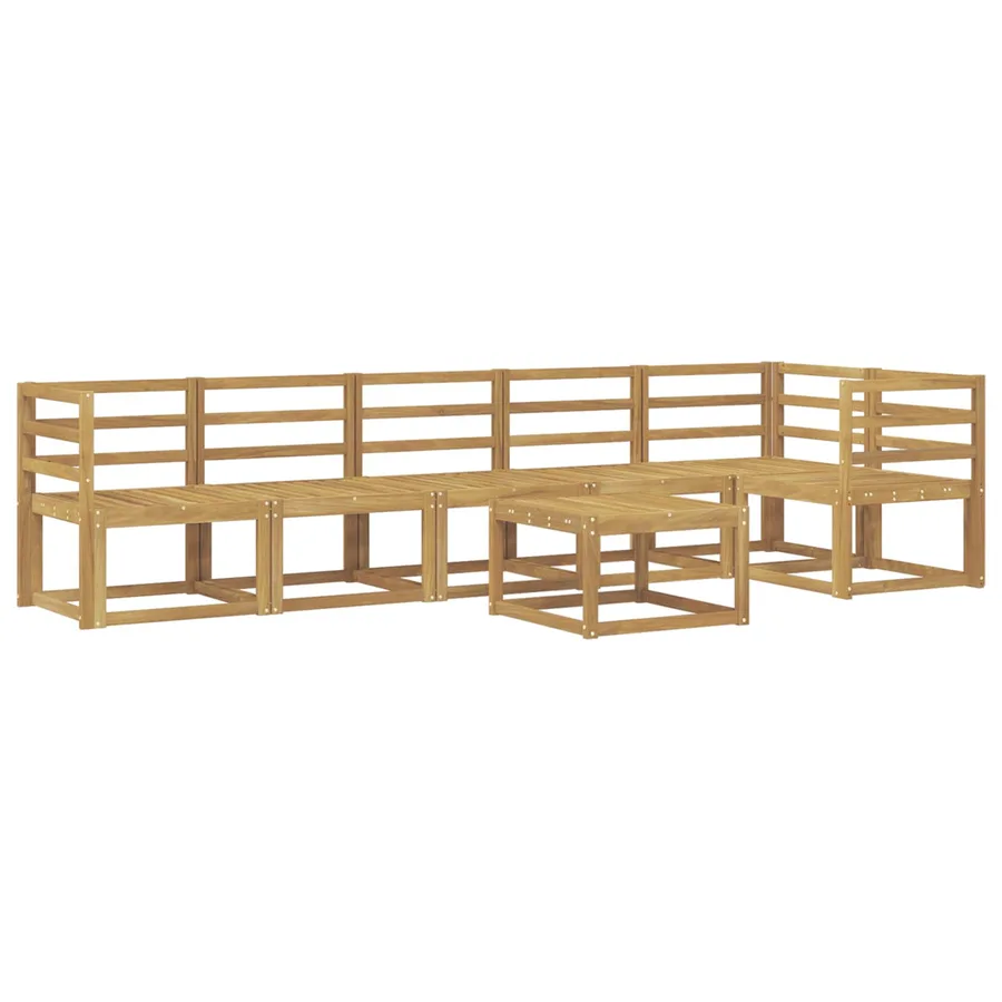 Ensemble de canapés d'extérieur 7 pcs Blanc - 2