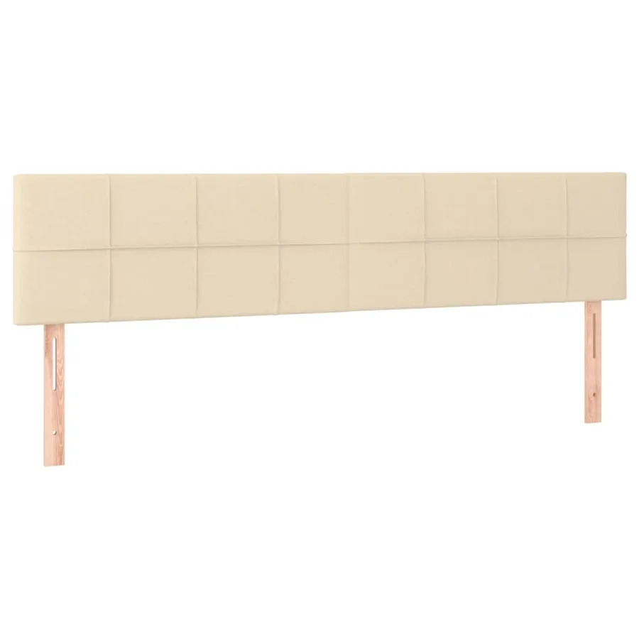 Sommier à lattes de lit avec matelas LED Crème 160x200 cm Tissu - 7