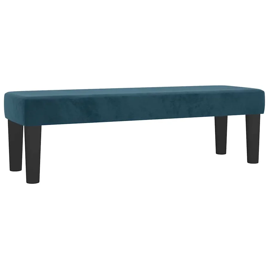 Sommier à lattes de lit et matelas Bleu foncé 140x190cm Velours - 7