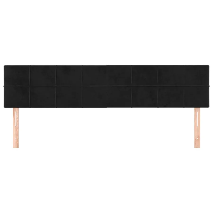 Têtes de lit Noir 180 x 5 x 78/88 cm Velours - 3