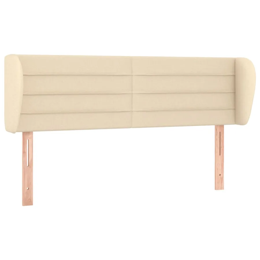 Tête de lit avec oreilles Crème 147x23x78/88 cm Tissu - 2