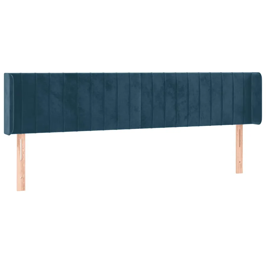 Tête de lit à LED Bleu foncé 183x16x78/88 cm Velours - 3
