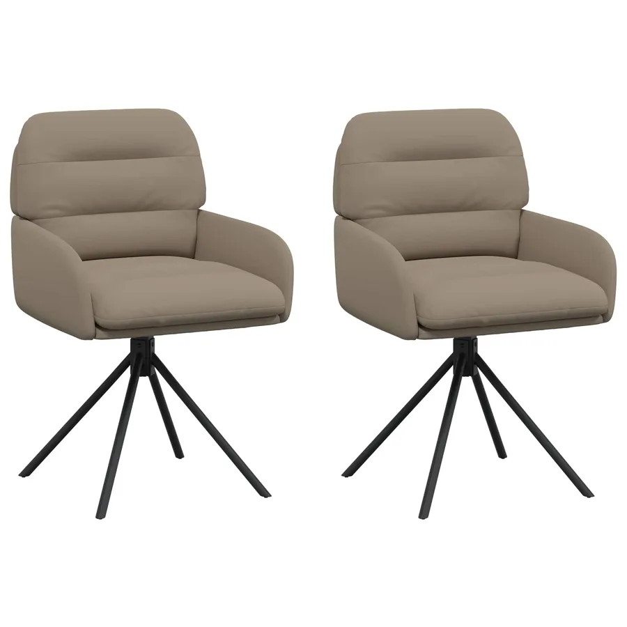 Chaises de salle à manger pivotantes 2 pcs Simili cuir - 2