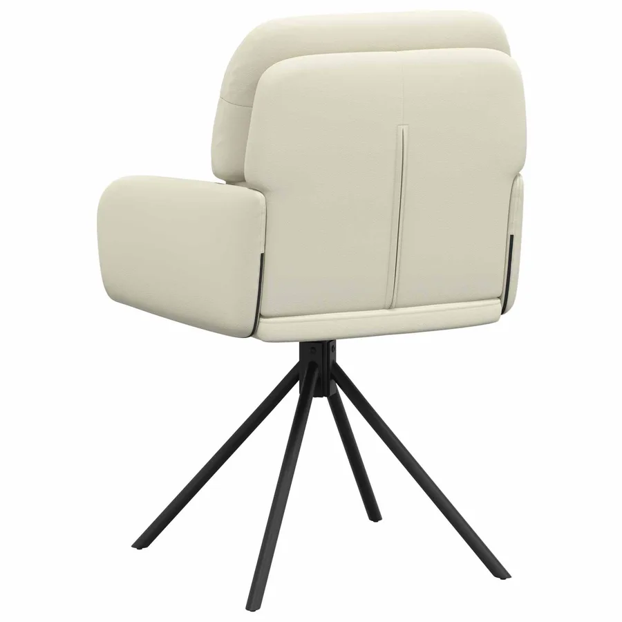 Chaises de salle à manger pivotantes 4 pcs Simili cuir Crème - 5