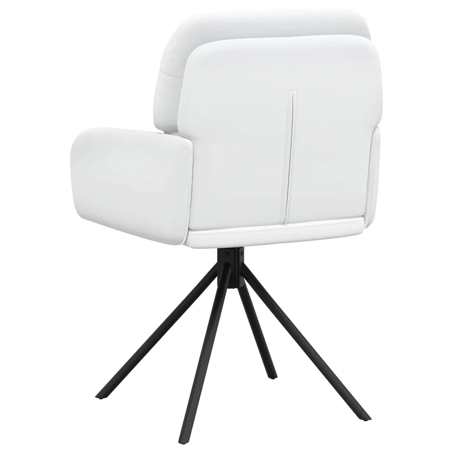 Chaises de salle à manger pivotantes 6 pcs Simili cuir Blanc - 5