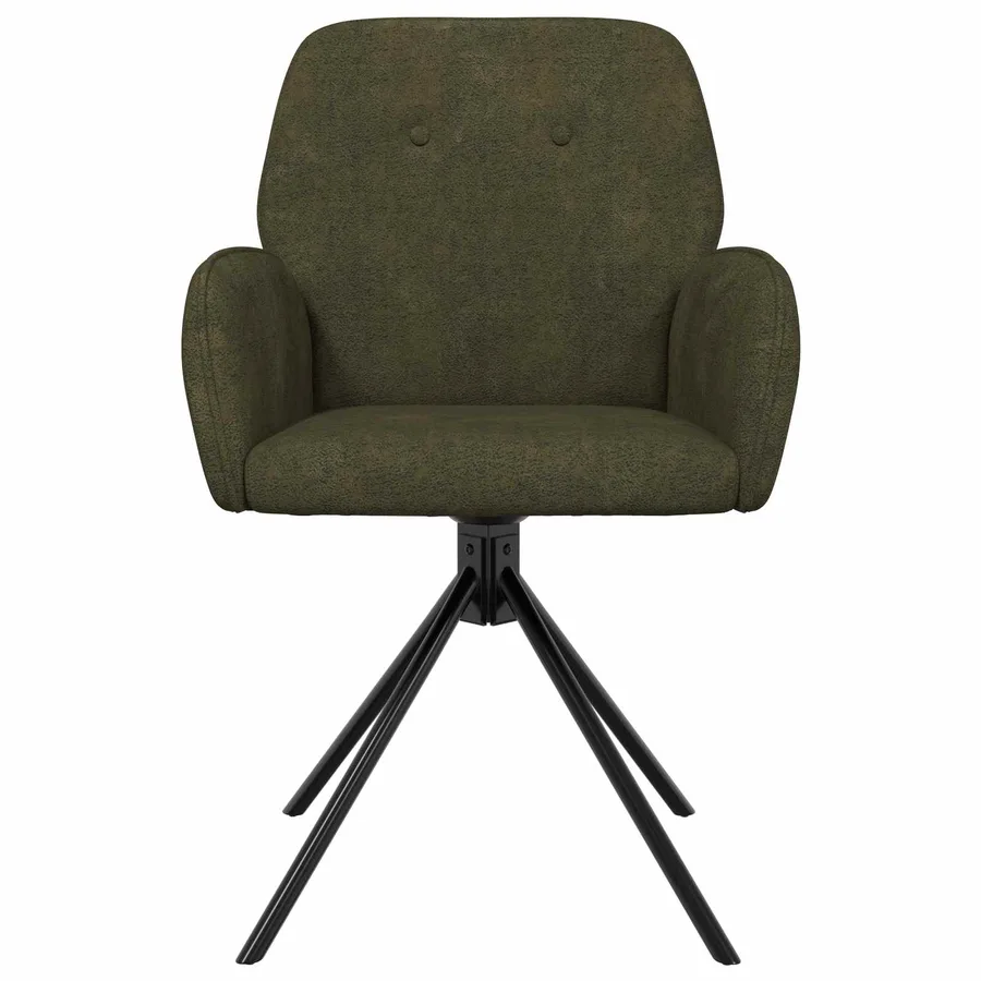 Chaises de salle à manger pivotantes 6 pcs Simili daim - 3