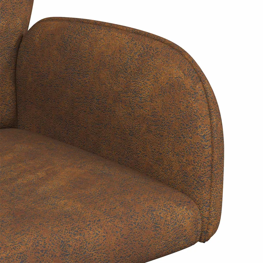 Chaises de salle à manger pivotantes 4 pcs Simili daim Marron - 6