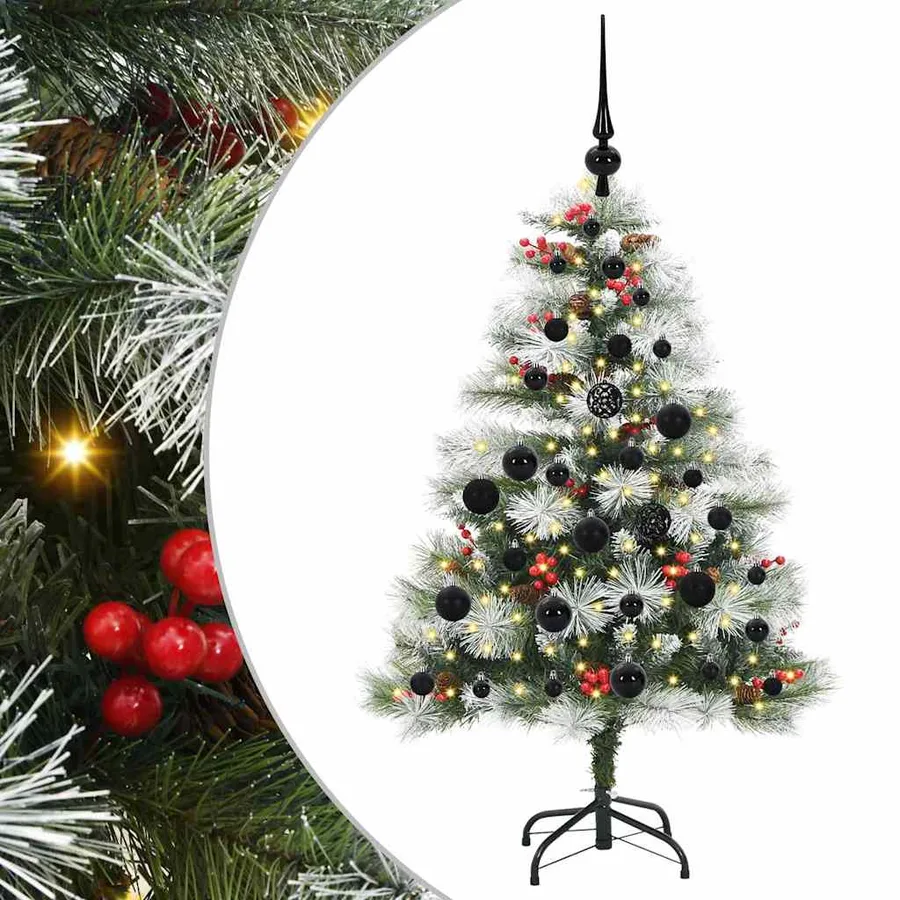 Sapin de Noël artificiel Vert et blanc 120 cm - 2