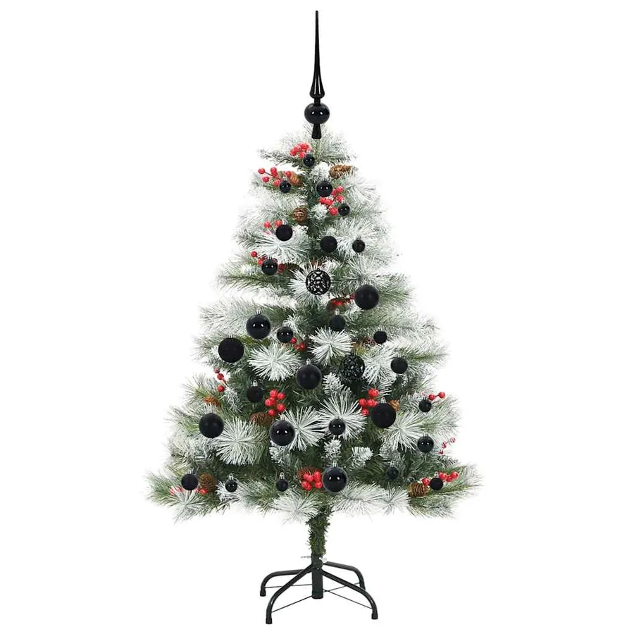 Sapin de Noël artificiel Vert et blanc 120 cm - 4
