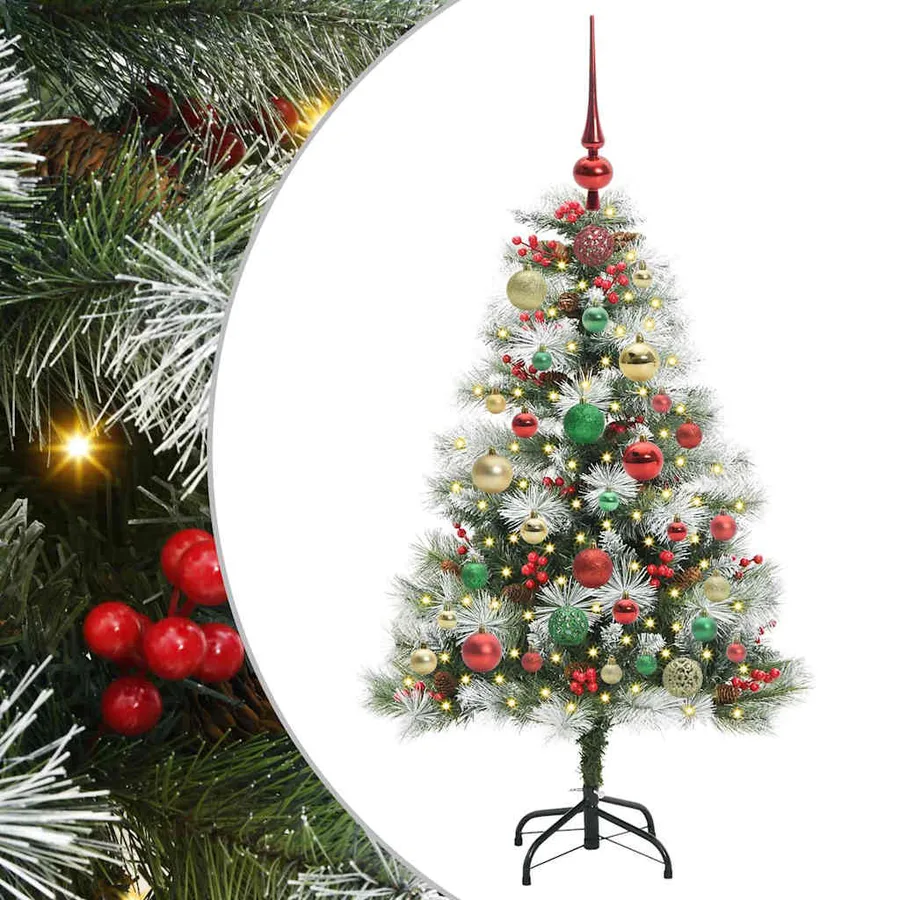 Sapin de Noël artificiel Vert et blanc 120 cm - 2