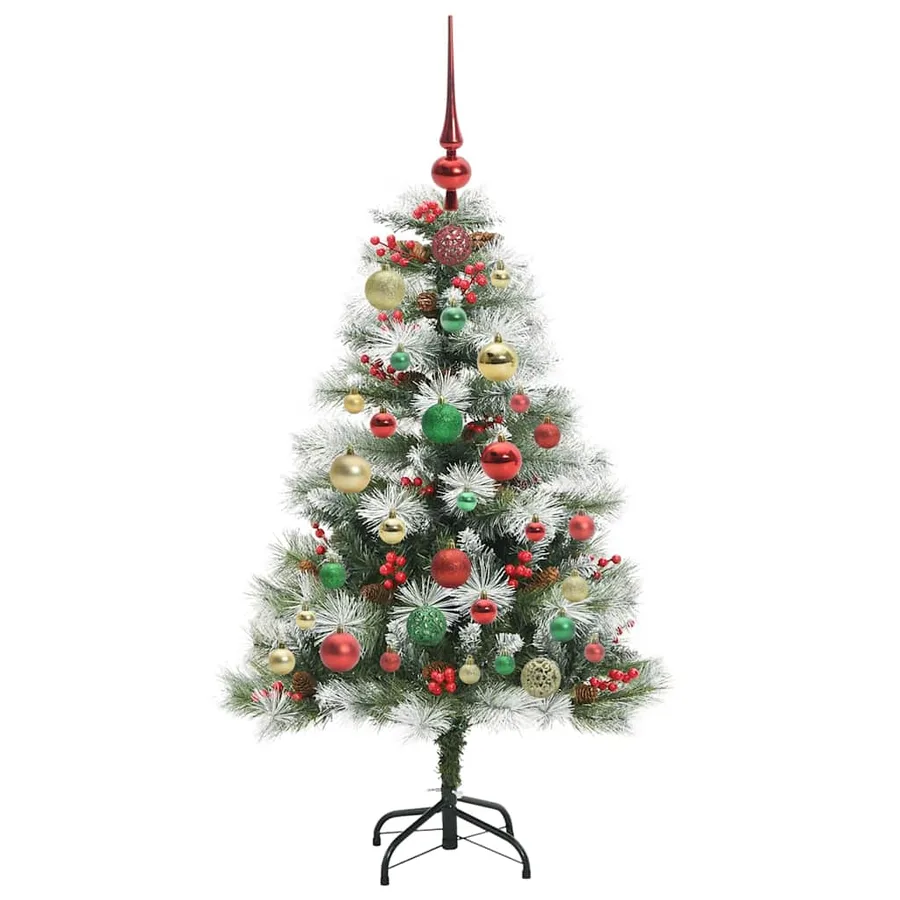 Sapin de Noël artificiel Vert et blanc 120 cm - 6
