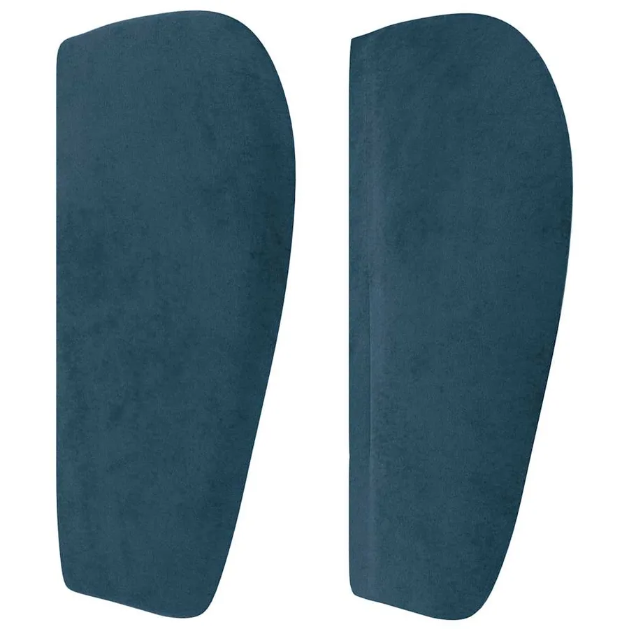 Tête de lit avec oreilles Bleu foncé 183x23x78/88 cm Velours - 4