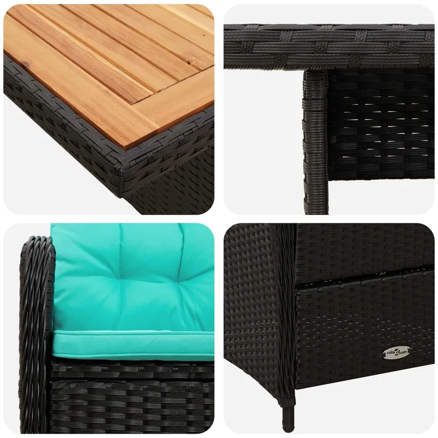 Ensemble de repas extérieur 3 pcs polyrotin - 7