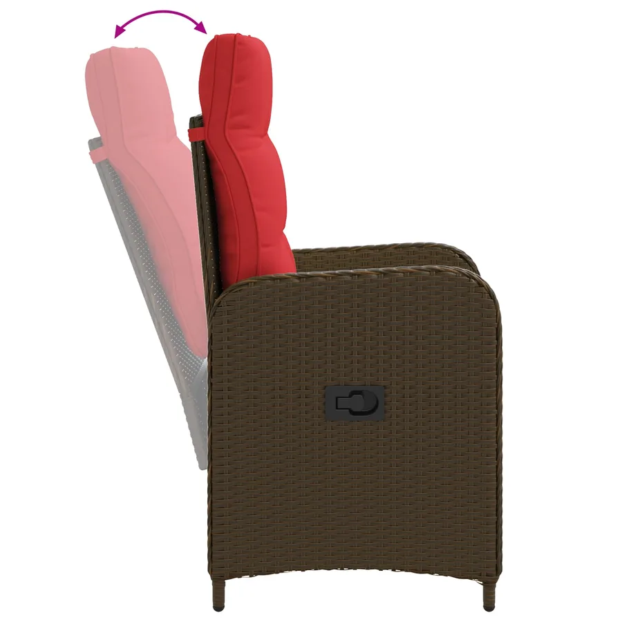 Ensemble de repas extérieur 9 pcs polyrotin - 9