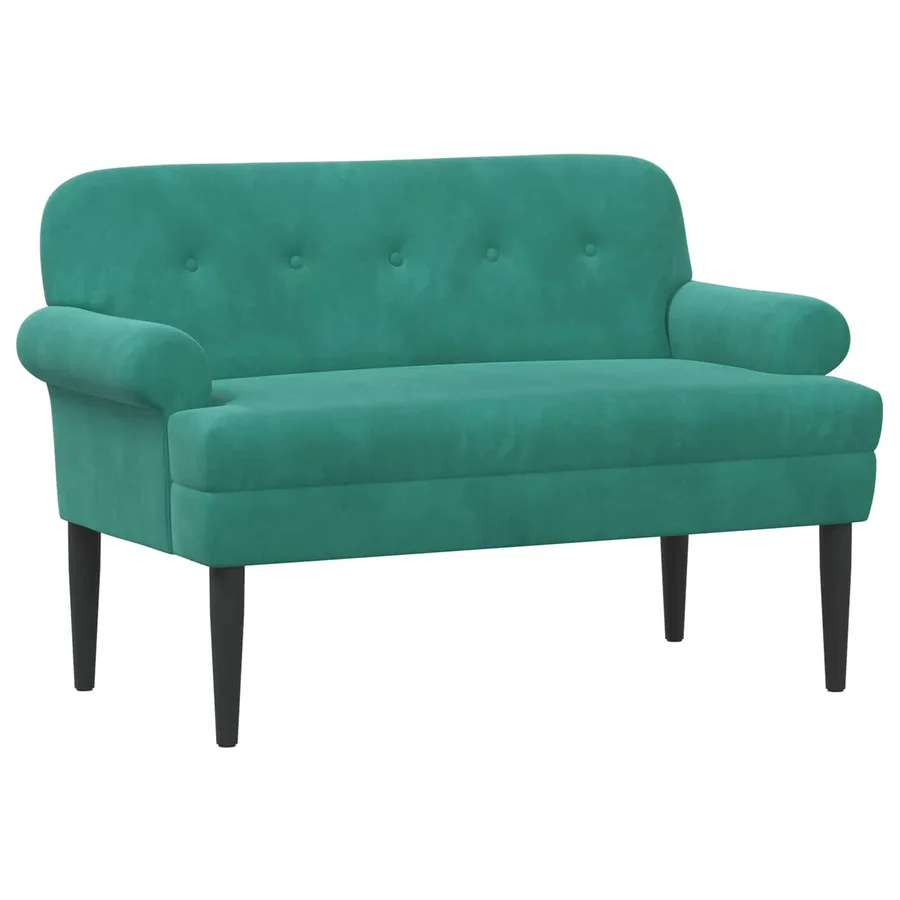 Canapé love seat avec capitonnage en boutons Turquoise Velours - 2