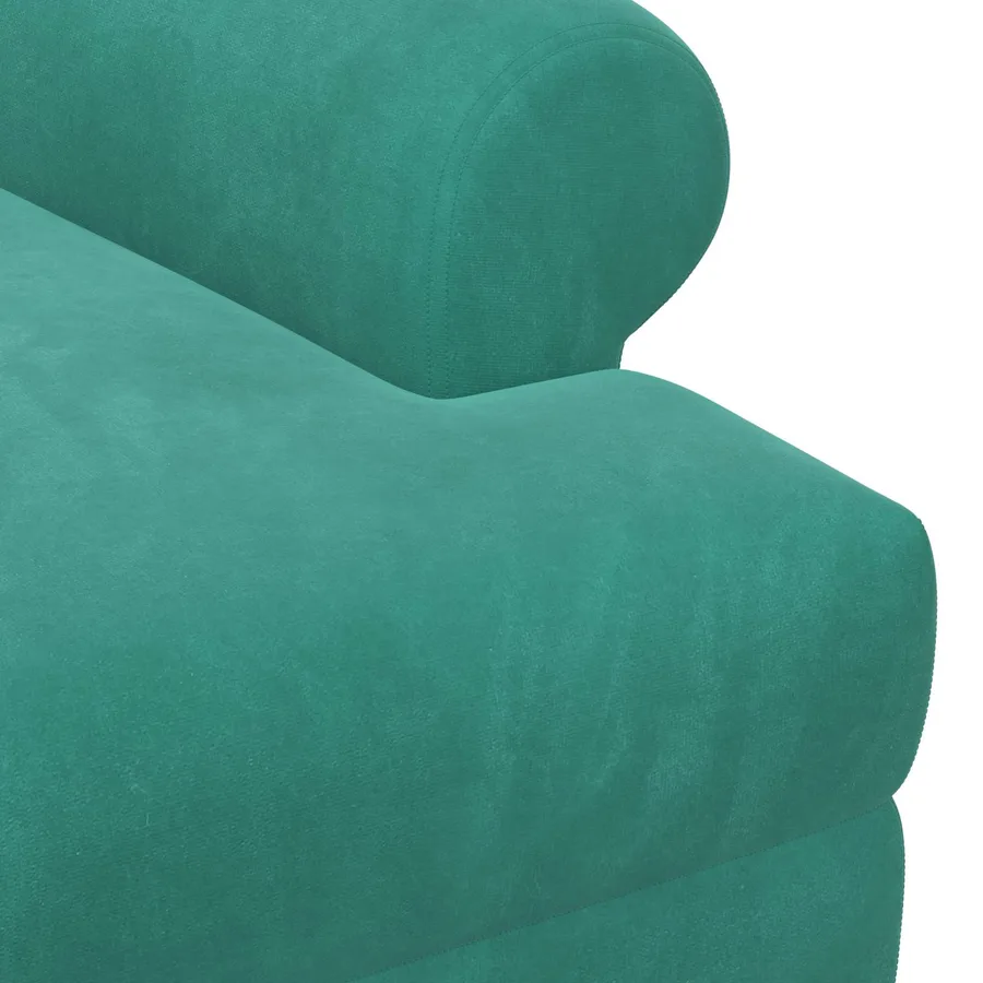 Canapé love seat avec capitonnage en boutons Turquoise Velours - 6