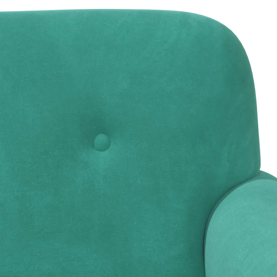 Canapé love seat avec capitonnage en boutons Turquoise Velours - 7
