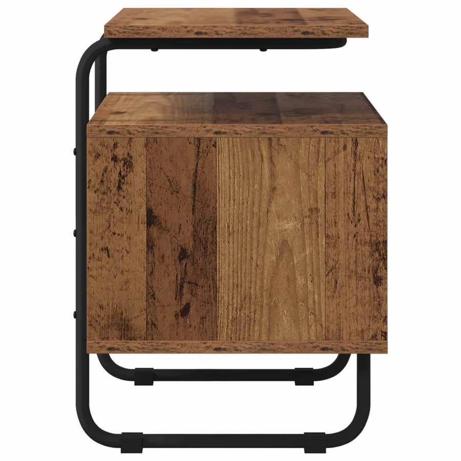 Table de chevet 2 pc Bois ancien Bois d'ingénierie - 6