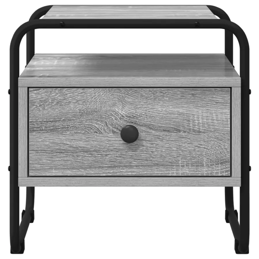 Table de chevet 2 pc Sonoma gris Bois d'ingénierie - 6