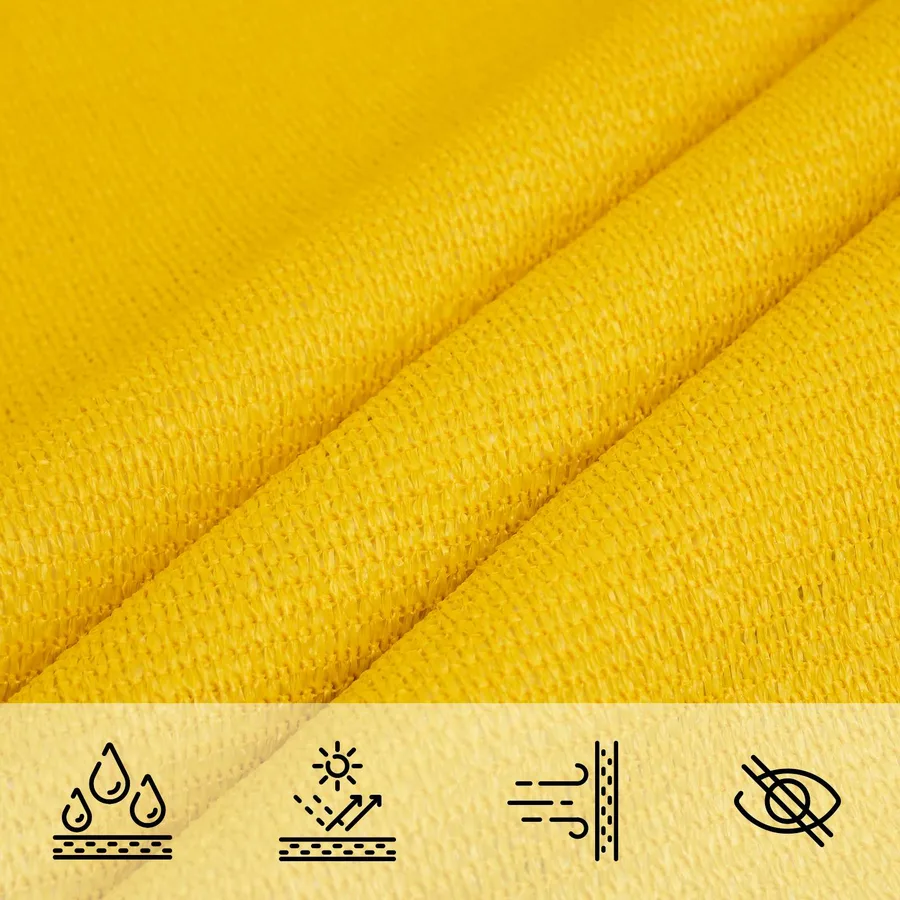 Voile d'ombre Jaune 2 x 2 x 2 m HDPE - 4