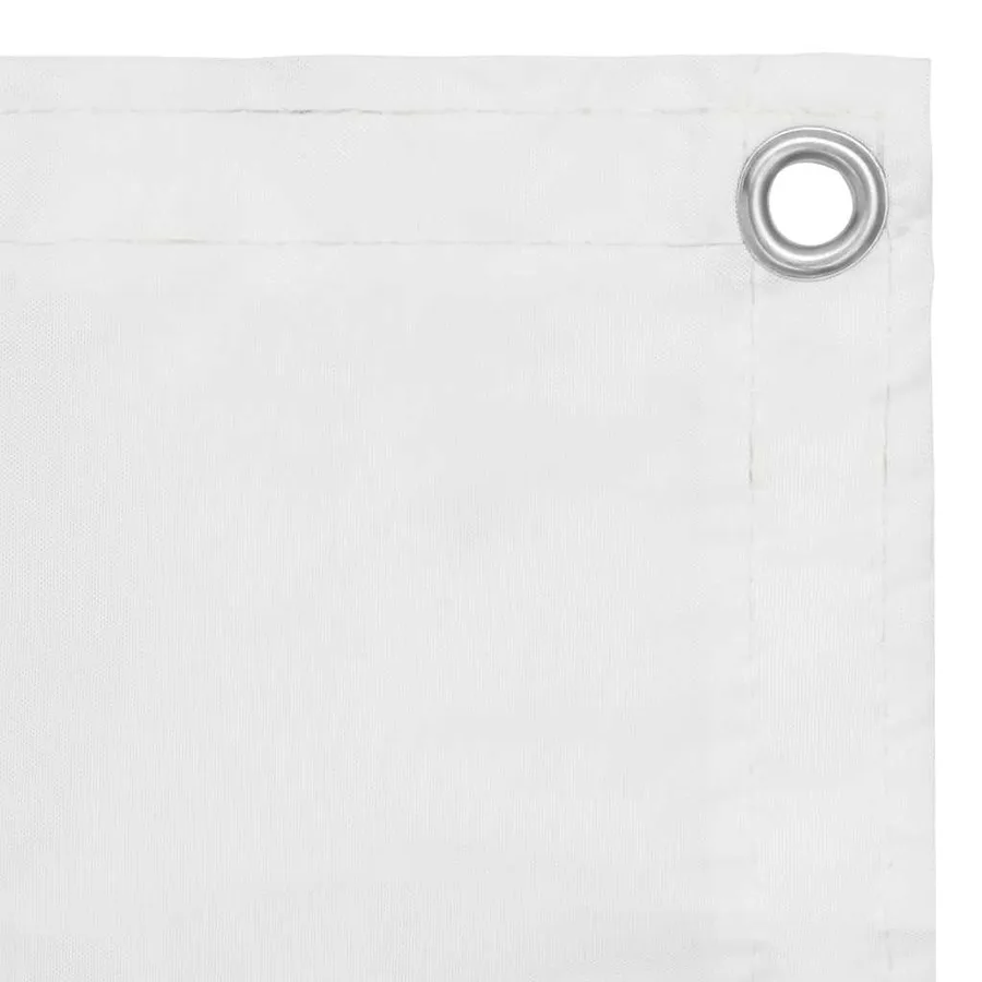 Écran de balcon Blanc 90x400 cm Tissu Oxford - 2