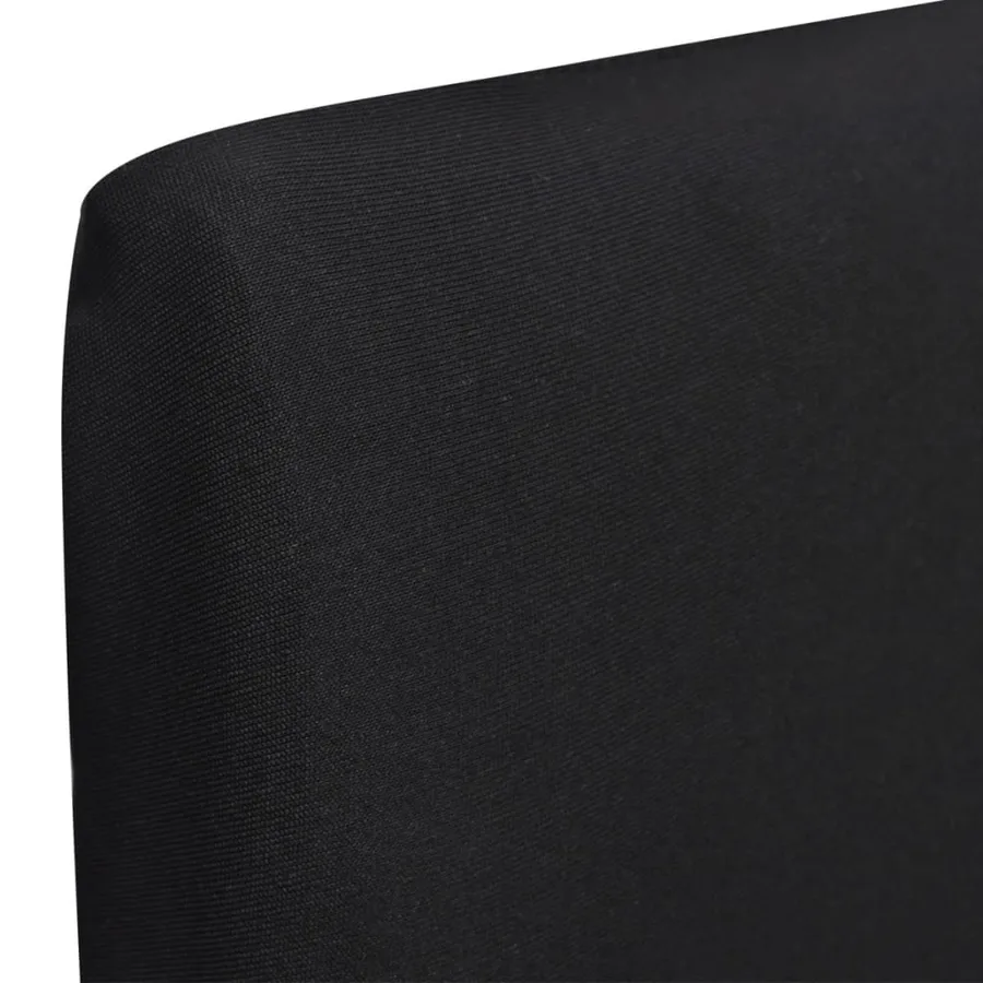 Housse de chaise droite extensible 4 pcs noir - 3
