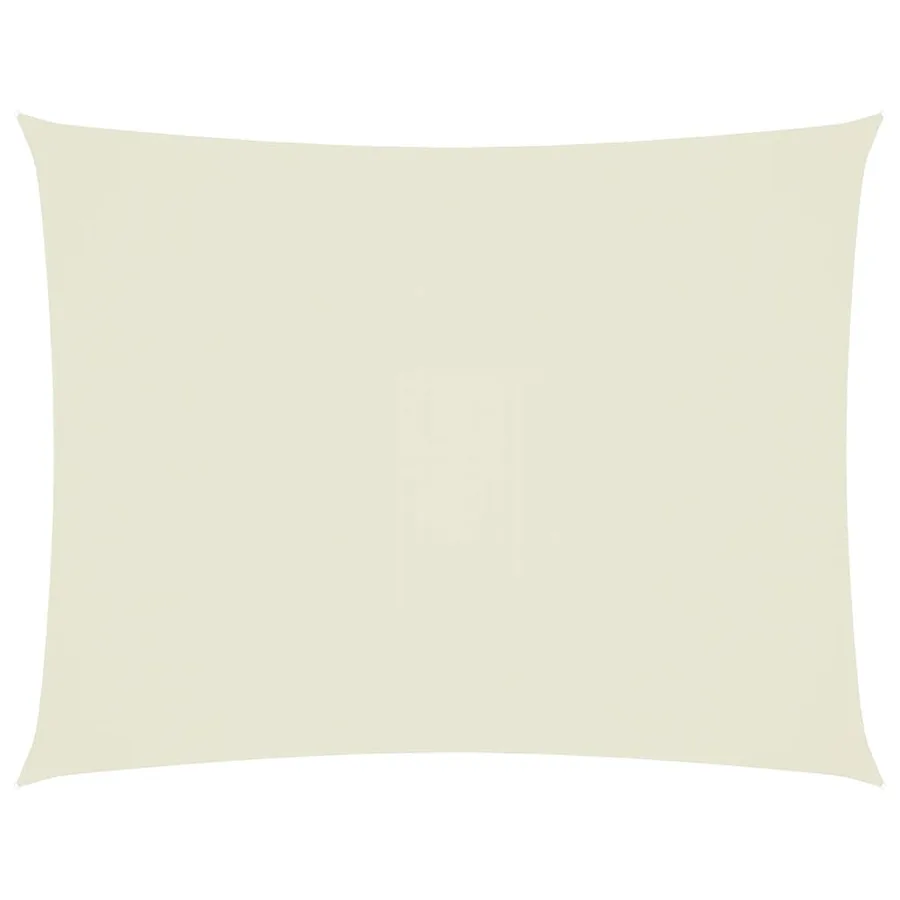 Voile de parasol tissu oxford rectangulaire 4x5 m crème - 2