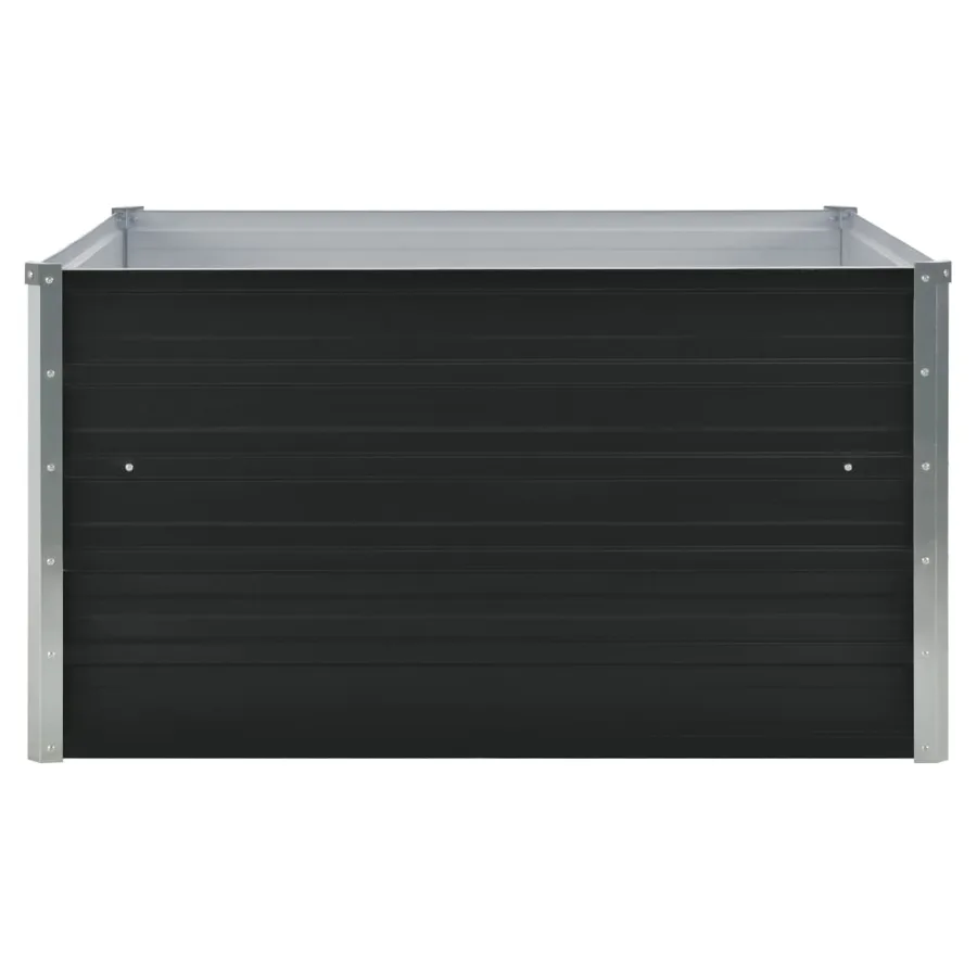 Jardinière 100 x 100 x 45 cm Acier galvanisé Anthracite - 3
