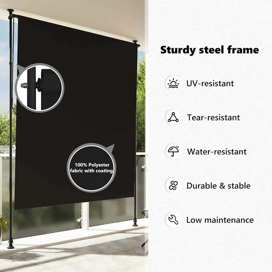 Store roulant d'extérieur 200 x 270 cm Anthracite - 8