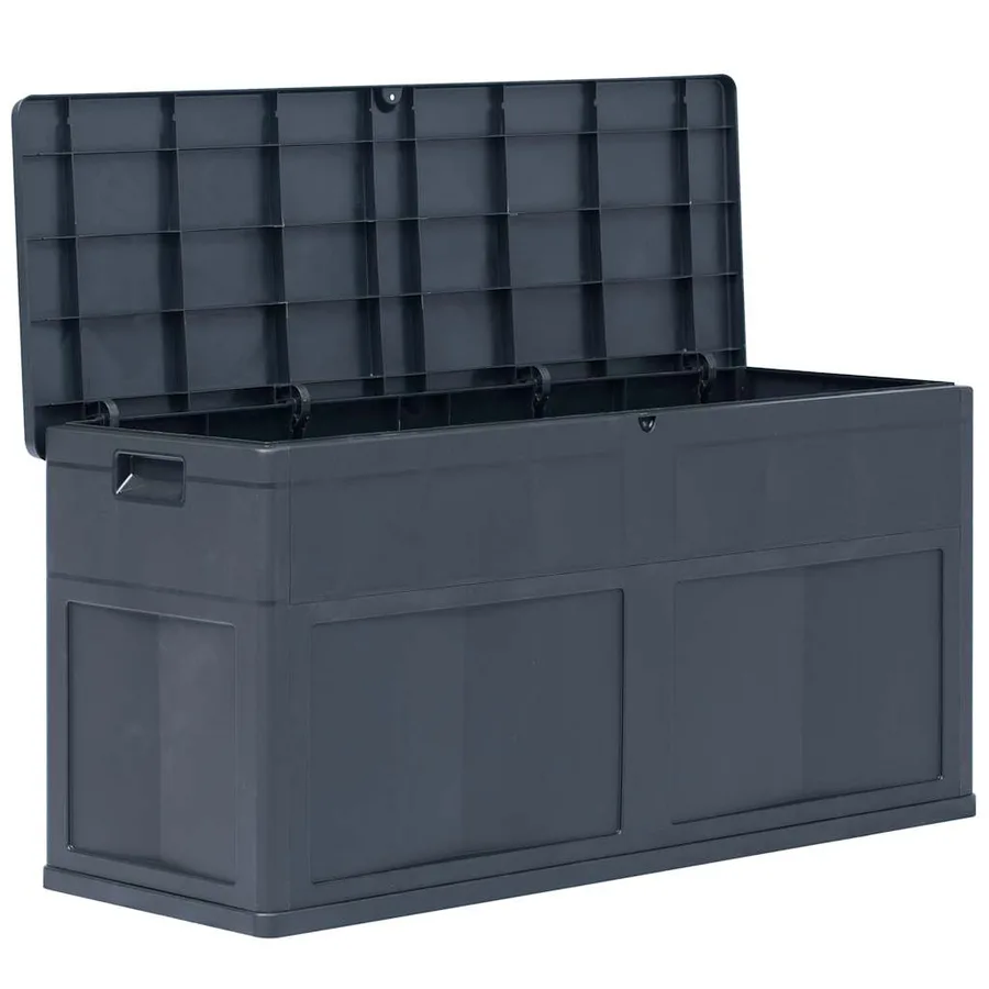 Boîte de rangement de jardin 320 L Noir - 4