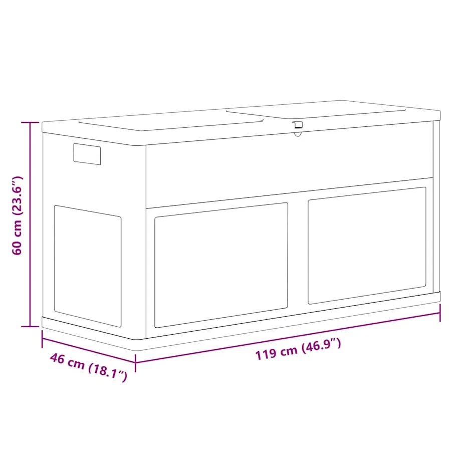 Boîte de rangement de jardin 320 L Noir - 8