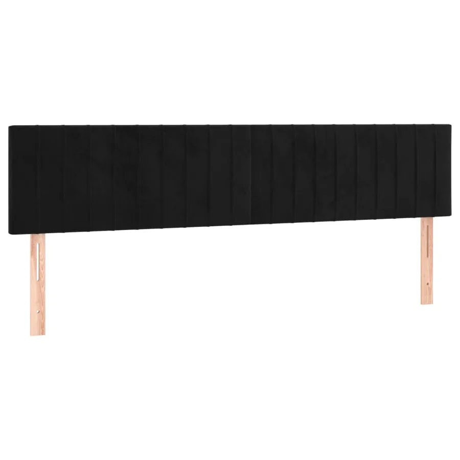 Têtes de lit Noir 160 x 5 x 78/88 cm Velours - 2