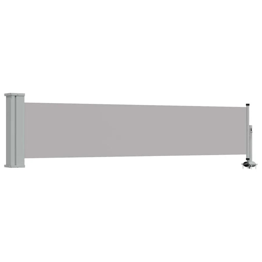 Auvent latéral rétractable de patio 60x300 cm Gris - 2