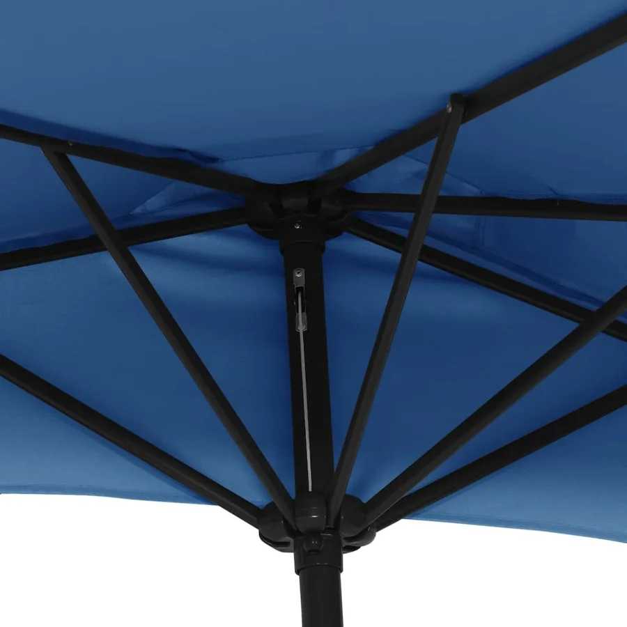 Parasol de balcon avec mât en aluminium Bleu 300x155x223cm Demi - 6