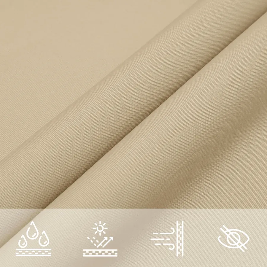 Voile de parasol tissu oxford rectangulaire 2x4 m beige - 8