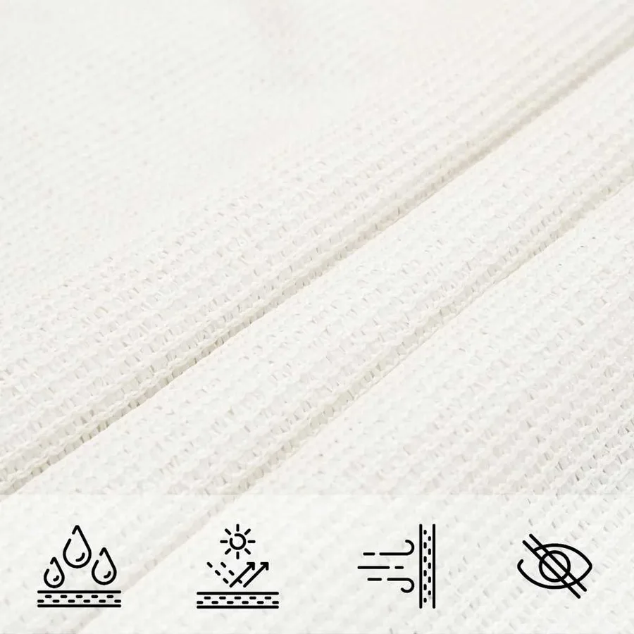 Voile d'ombrage 160 g/m² Blanc 2,5x4,5 m PEHD - 7