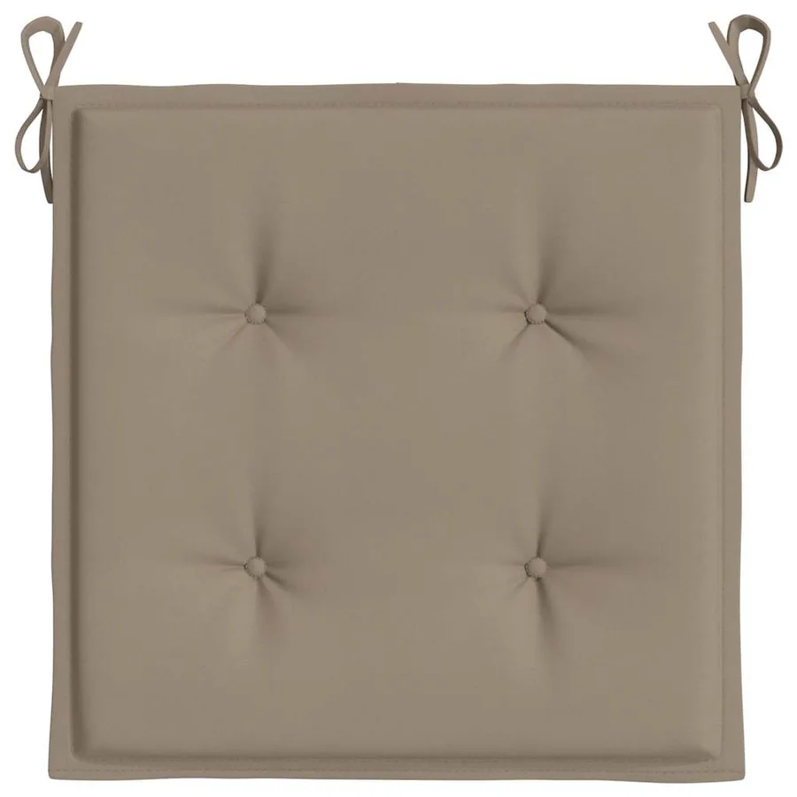 Coussins de chaise jardin lot de 4 taupe 50x50x4cm tissu oxford - 6