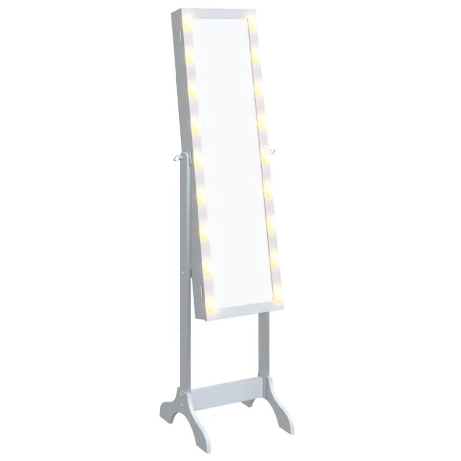 Miroir sur pied blanc avec LED blanc 34x37x146 cm - 2