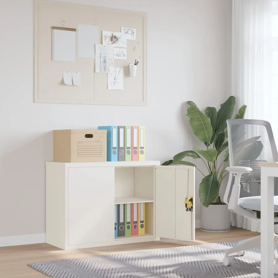Classeur blanc 90x40x70 cm acier