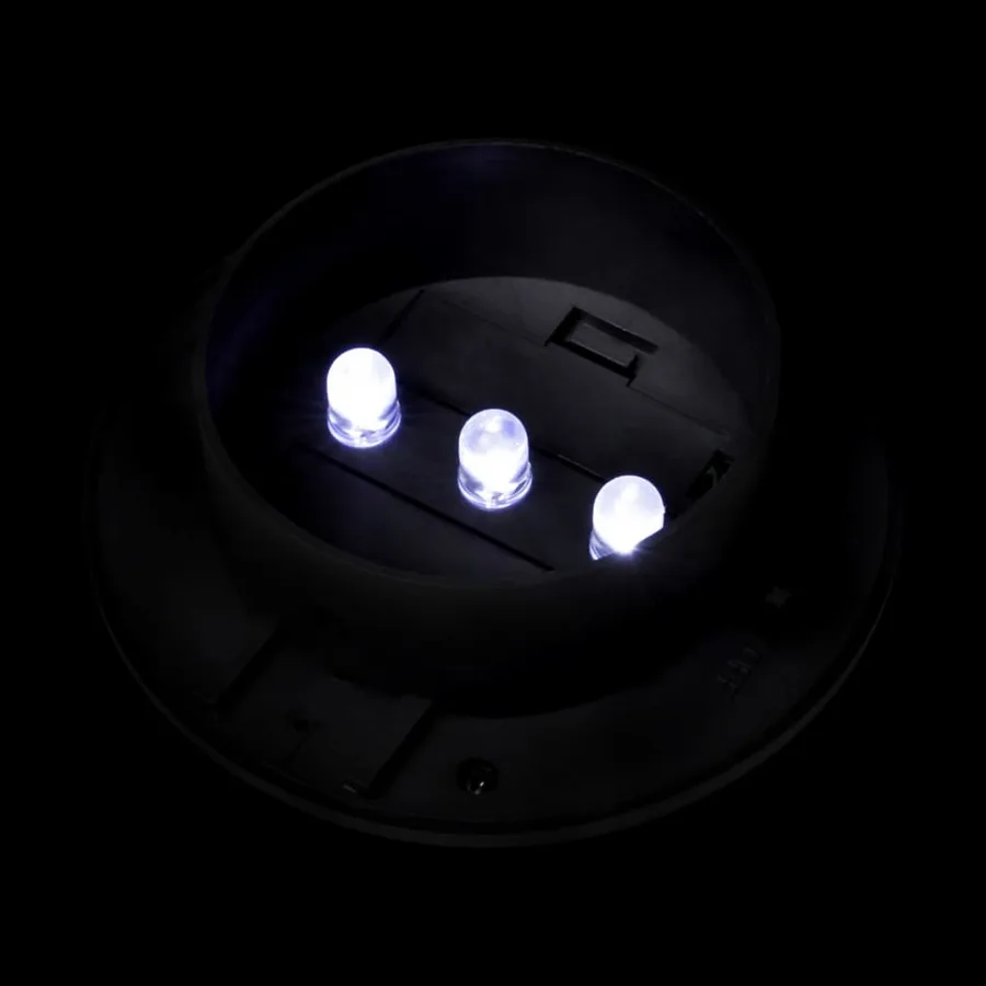 Lampes solaires 6 pcs pour clôture gouttière Noir - 7