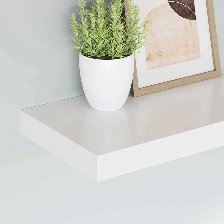 Étagères murales flottantes 2 pcs blanc 40x23,5x3,8 cm MDF - 4