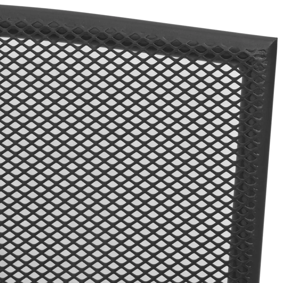 Chaises d'extérieur lot de 4 Design maillé Anthracite Acier - 4