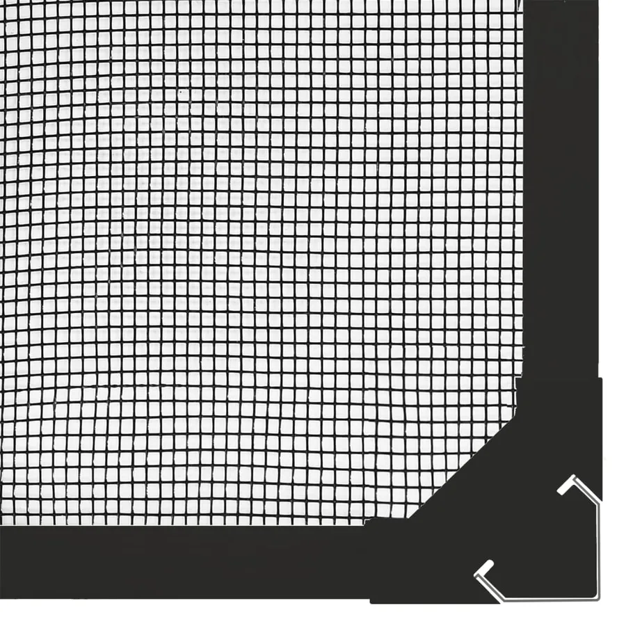 Moustiquaire magnétique pour fenêtres anthracite 80x140 cm - 5