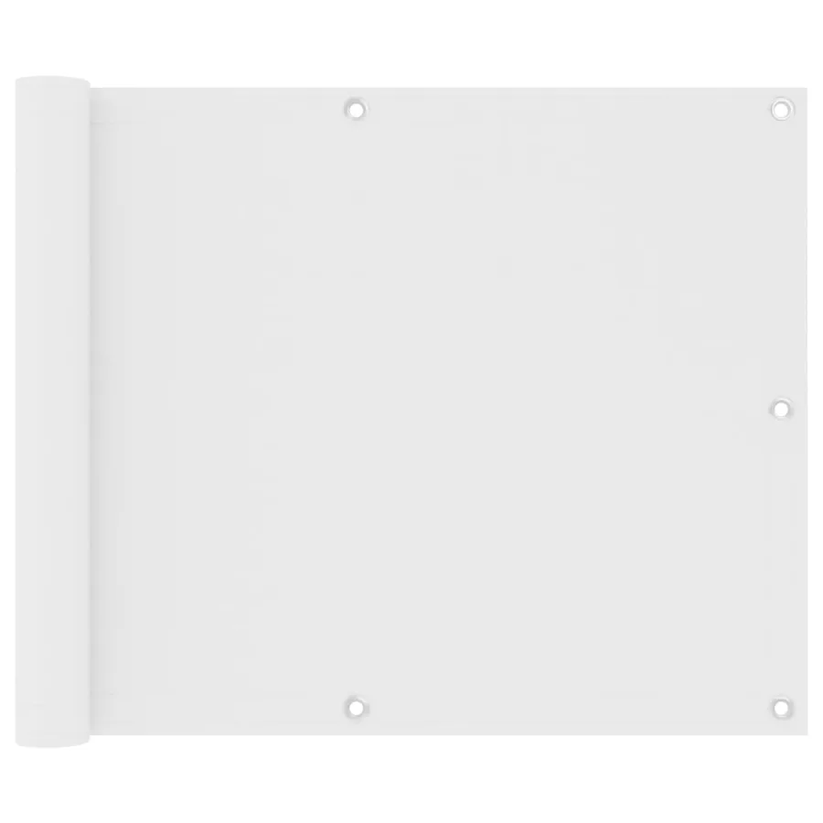 Écran de balcon Blanc 75x600 cm Tissu Oxford