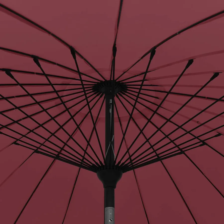 Parasol d'extérieur avec mât en aluminium 270 cm rouge bordeaux - 5