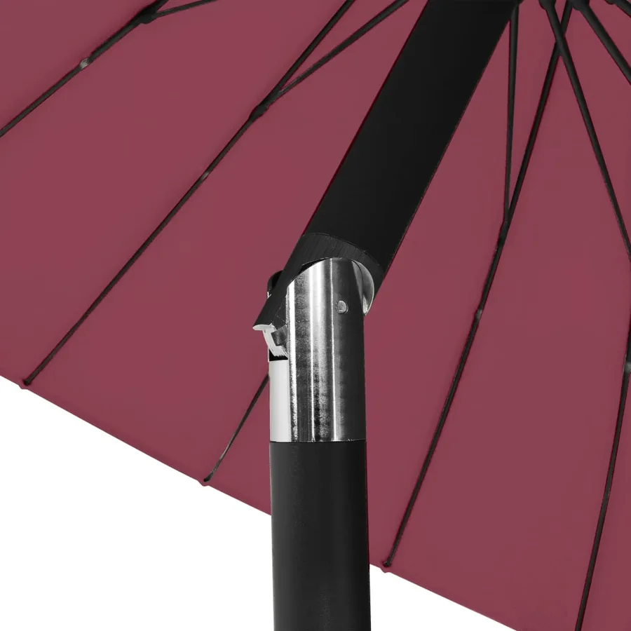 Parasol d'extérieur avec mât en aluminium 270 cm rouge bordeaux - 6