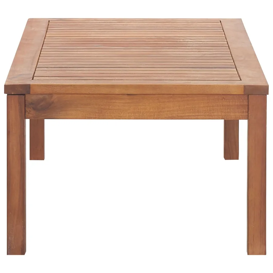 Salon de jardin 4 pcs avec coussins Bois d'acacia solide - 5