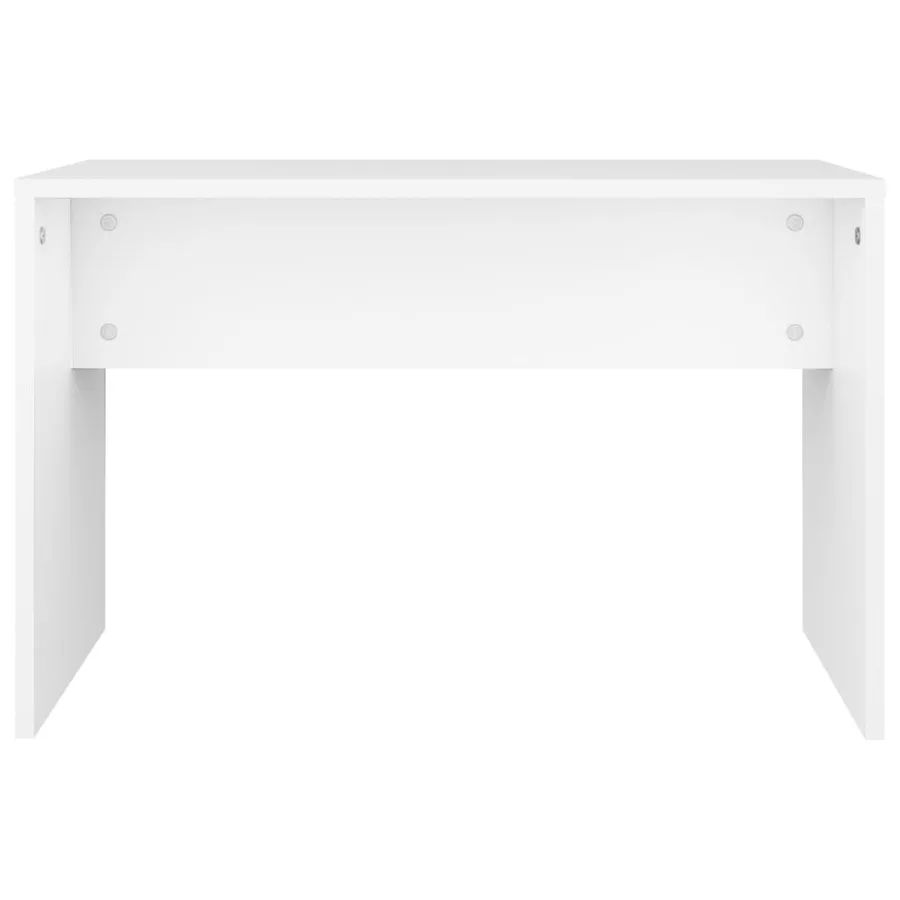 Tabouret de toilette Blanc 70x35x45 cm Bois d'ingénierie - 4